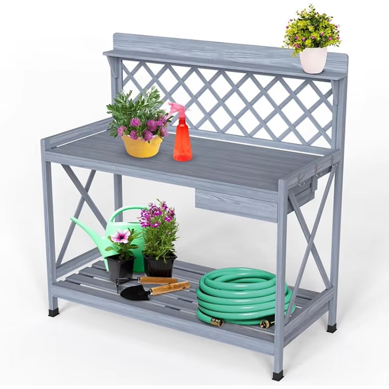 Plants X - Wooden Potting Planting Bench Table Workshop