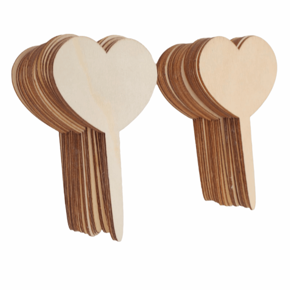 100PCS Heart Wooden Plant Labe - Plant-X Plant Identification review and price