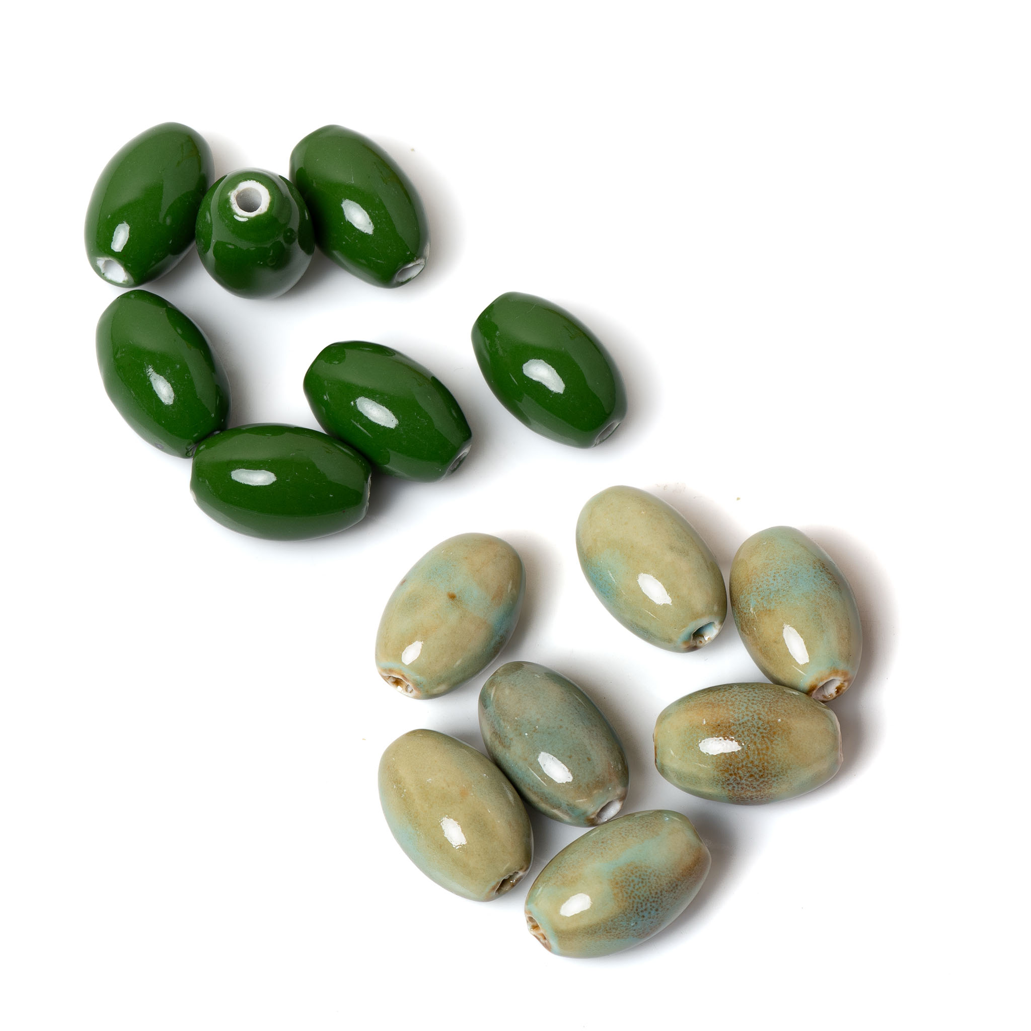 Green Earth Tone Ceramic Beads - Snake Plant Ceramic review and price