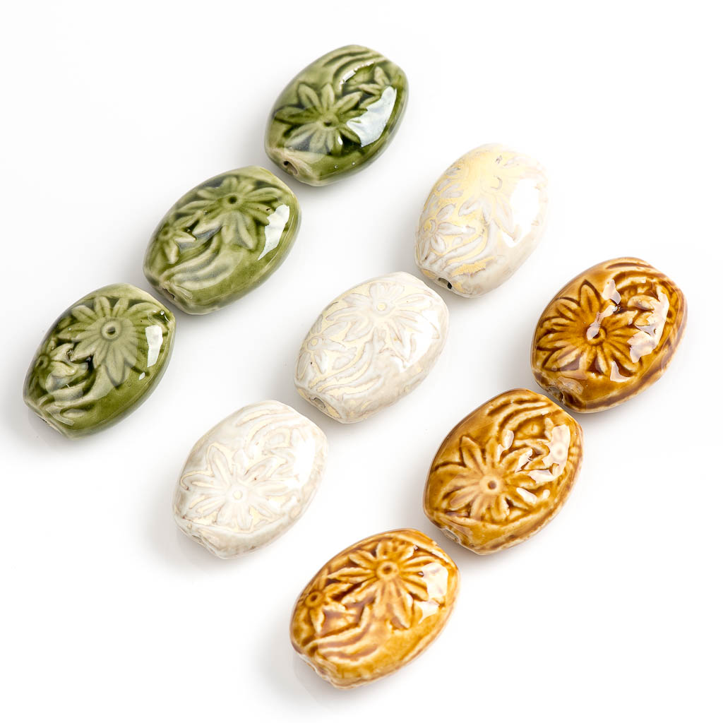 37# Big Flower Beramic Beads P - Snake Plant Ceramic review and price