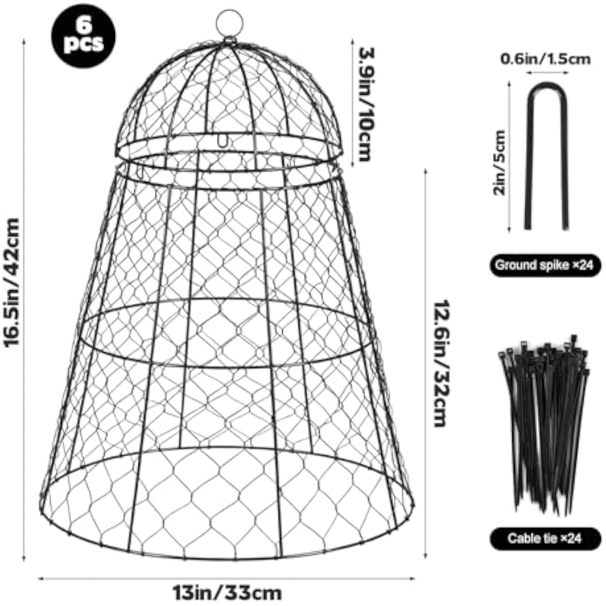 6 Pack Tall Black Wire Plant C - Plants X review and price